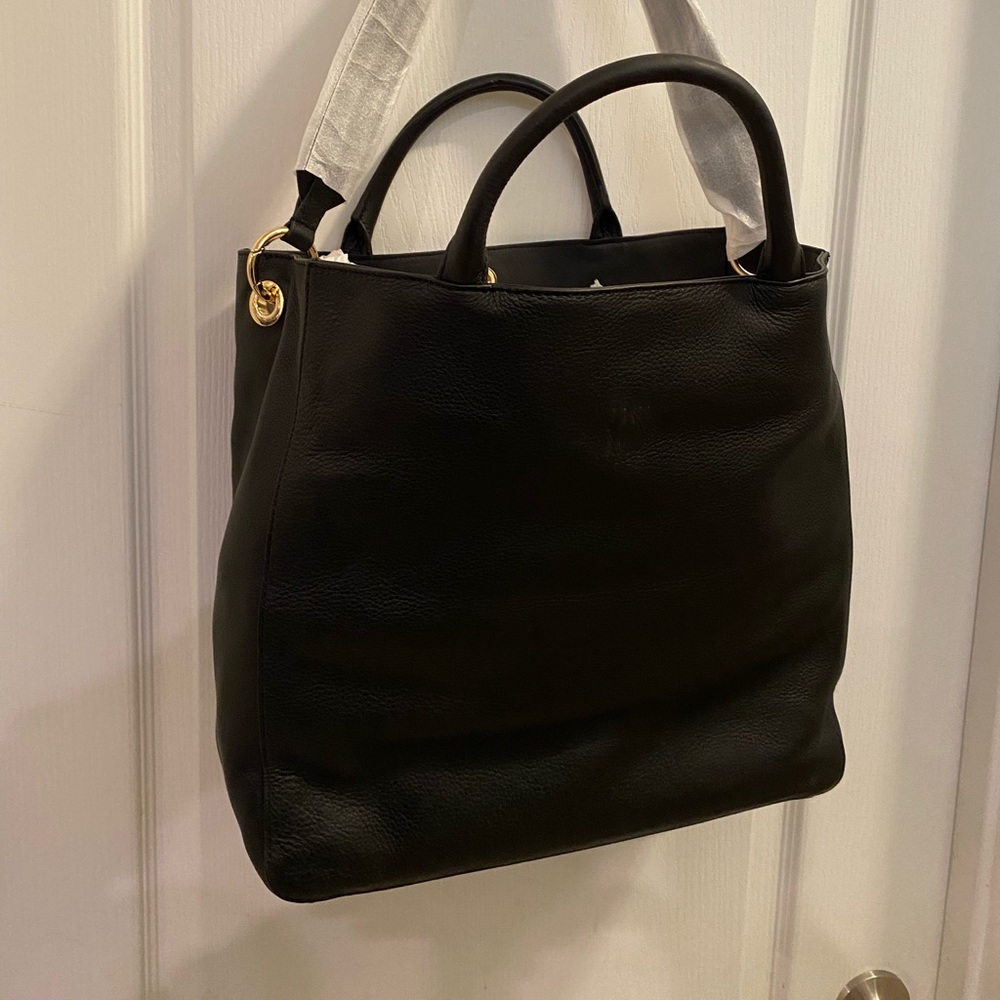 Mark and Graham Build a Bag Large Black Leather Bag